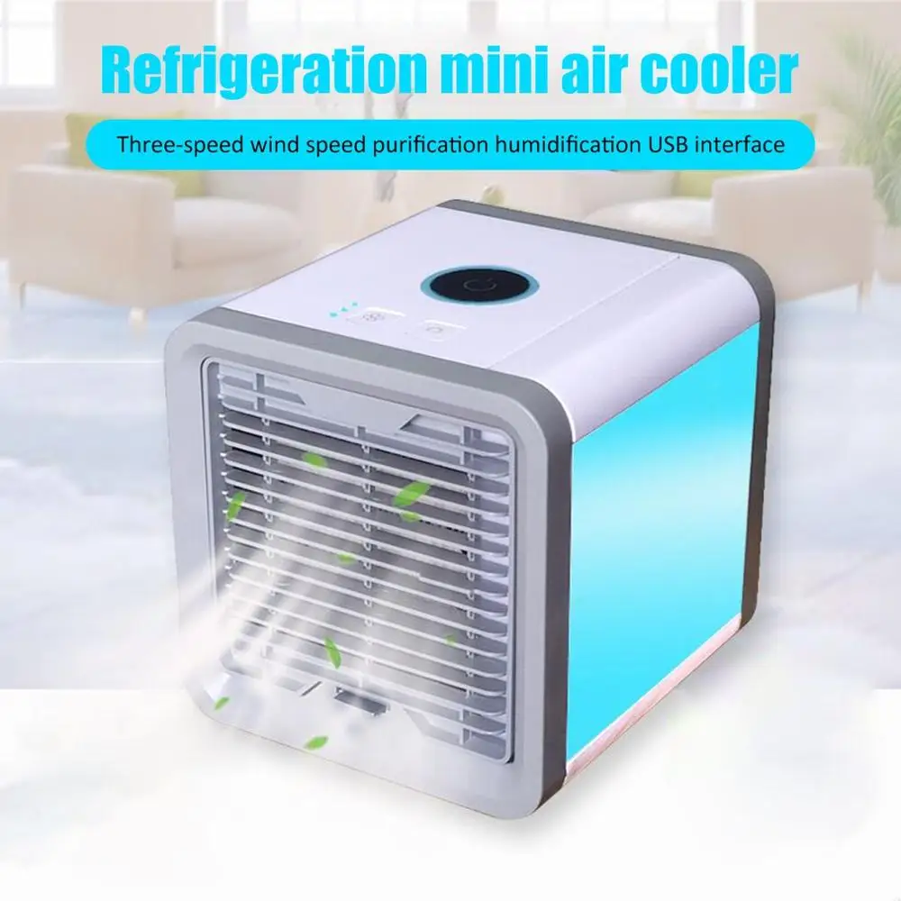 7 Color LED Night Light Mini Air Conditioner Cooling Fan USB Humidifier Purifier for Home Office Steaming Device Healthy | Дом и сад