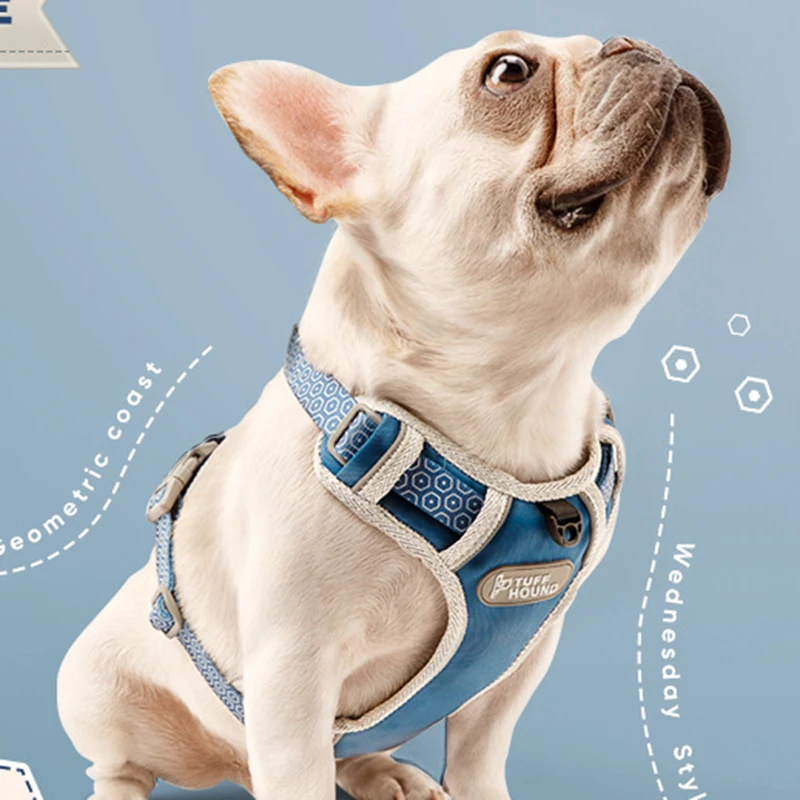 

Luxury Dog Harness For Large Dog Traction Rope Adjustable Pet Harness Vest Walking Training Breathable Chest Straps Collar