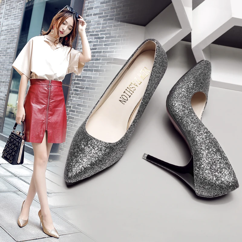 Лидер продаж новые модные привлекательные туфли с острым закрытым носком и