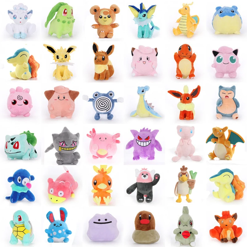 1 шт. 15 25 см TAKARA TOMY Аниме Покемон Пикачу плюшевая кукла Lapras Eevee Raichu мягкая игрушка
