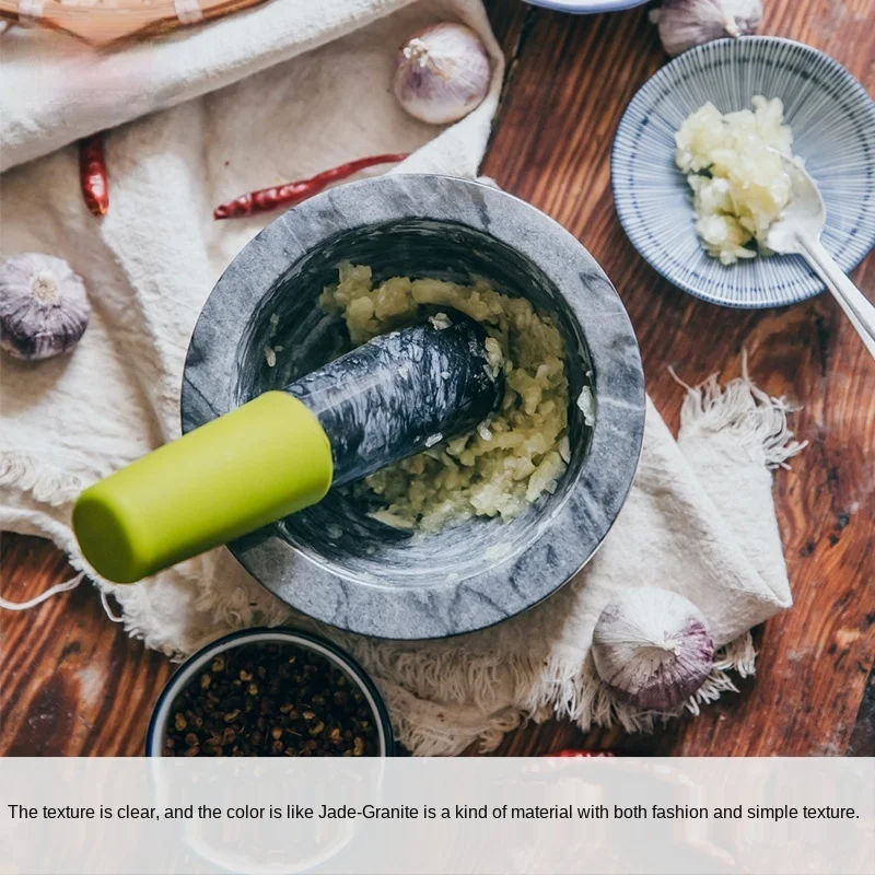 

Stone Mortar Household Large Manual Garlic Press Garlic Masher Grinding Gallipot Old-Fashioned Mortar Garlic Mortar Triturator