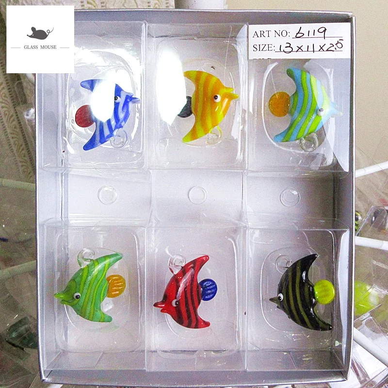 6 шт. ручной работы Стекло украшение Медуза аквариума декоративные миниатюрные