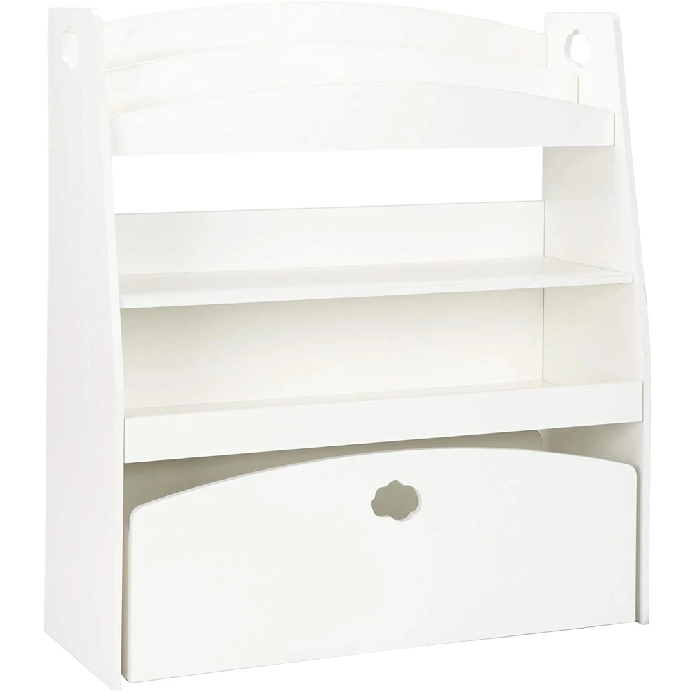 

Kids Toy Storage and Bookshelf Book Organizer Cabinet Unit For Playroom Reading Nook Toddler Room Nursery White Fast Shipping