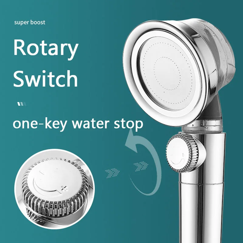 

3PCS Turbocharged High Pressure Water Saving Spray Shower Head Waterfall SPA Rainfall With PP Filter Universal Fitting Bathroom