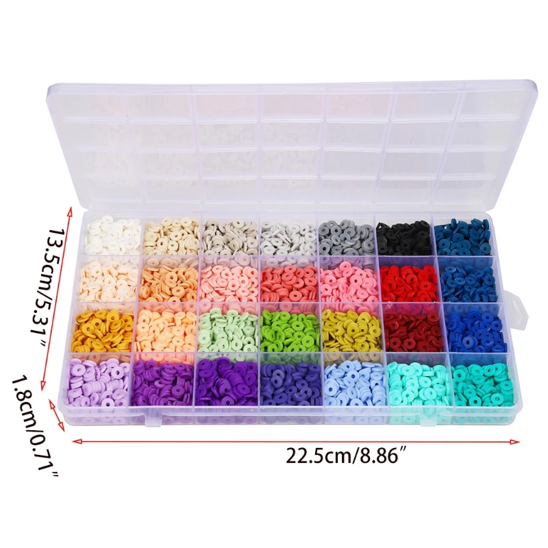 

Mixed-Colour Polymer Clay Beads DIY Jewelry Bracelet Earring Necklace Craft Making Supplies Gift for Women Girl