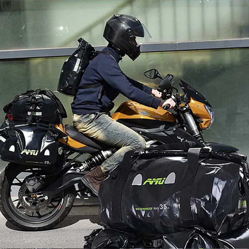 

Motorcycle Saddle bags Waterproof Motocross Tank Bag Motor Bike Helmet Bag Oil Travel Luggage Case Motorbike Saddlebags