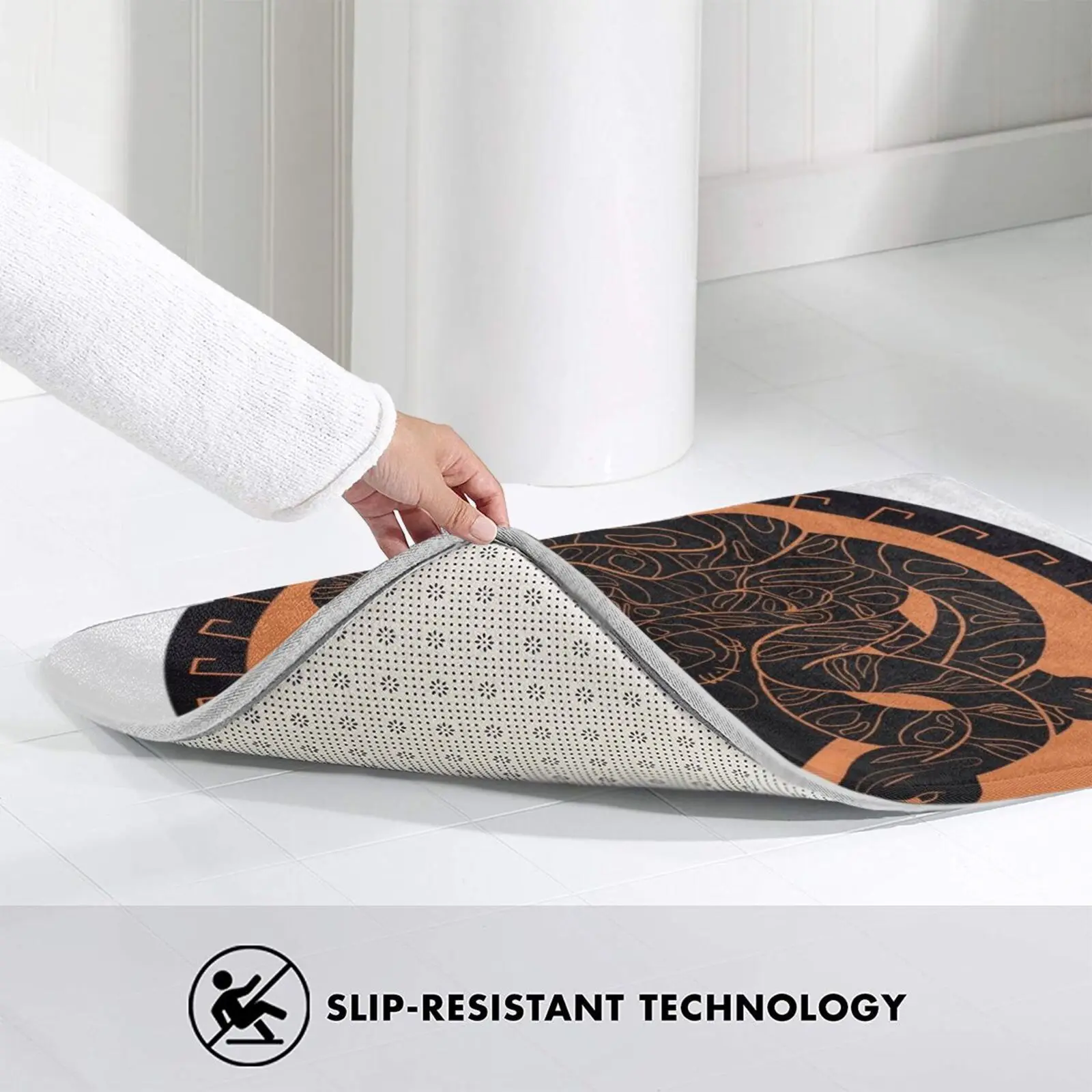 Коврик с водой нескользящий дверной коврик греческая мифология керамика Hercules Muses