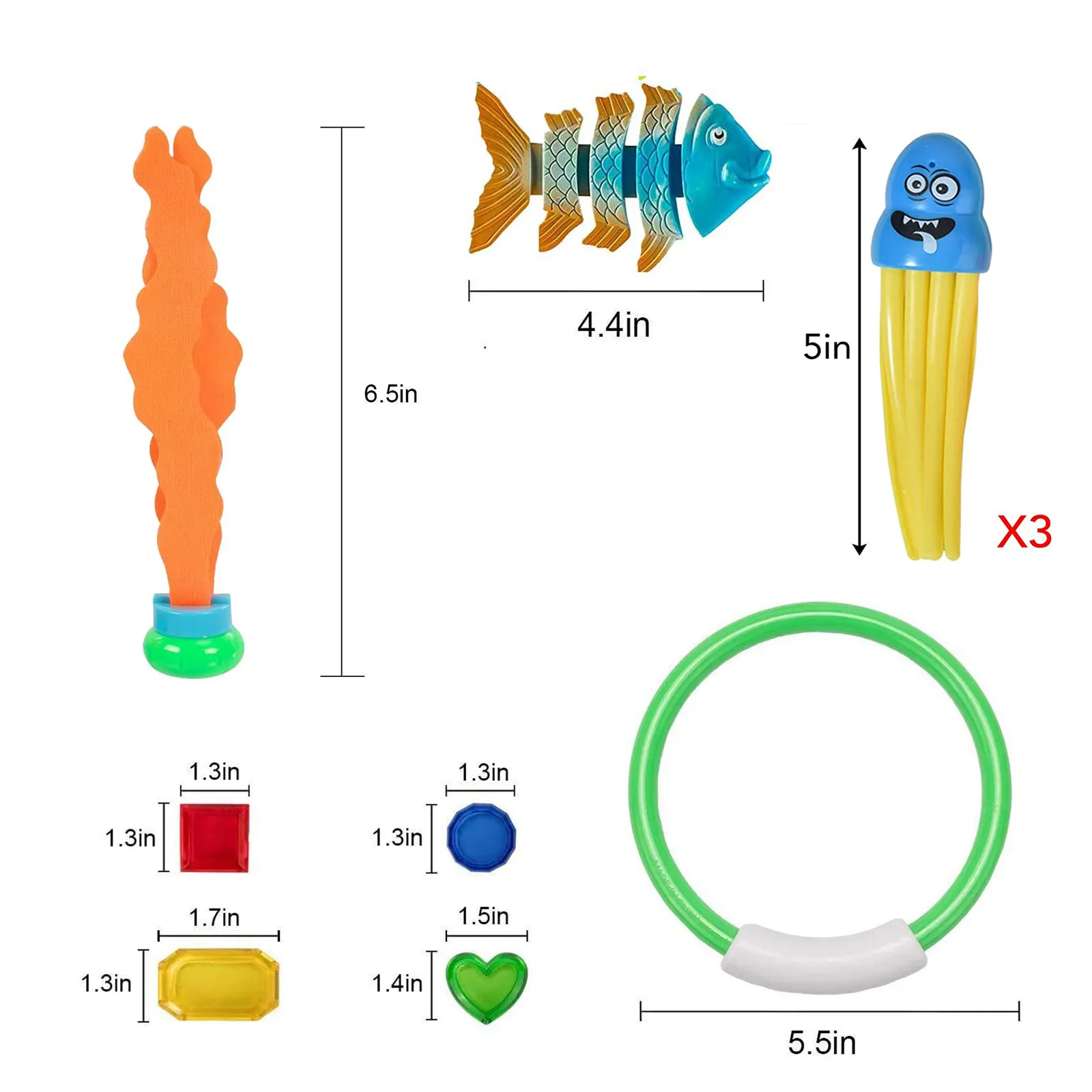 

Baby Toys Diving Torpedo Throwing Toys Pool Diving Game Summer Torpedo Child Underwater Diving Stick Play Water Toy 19 Pcs