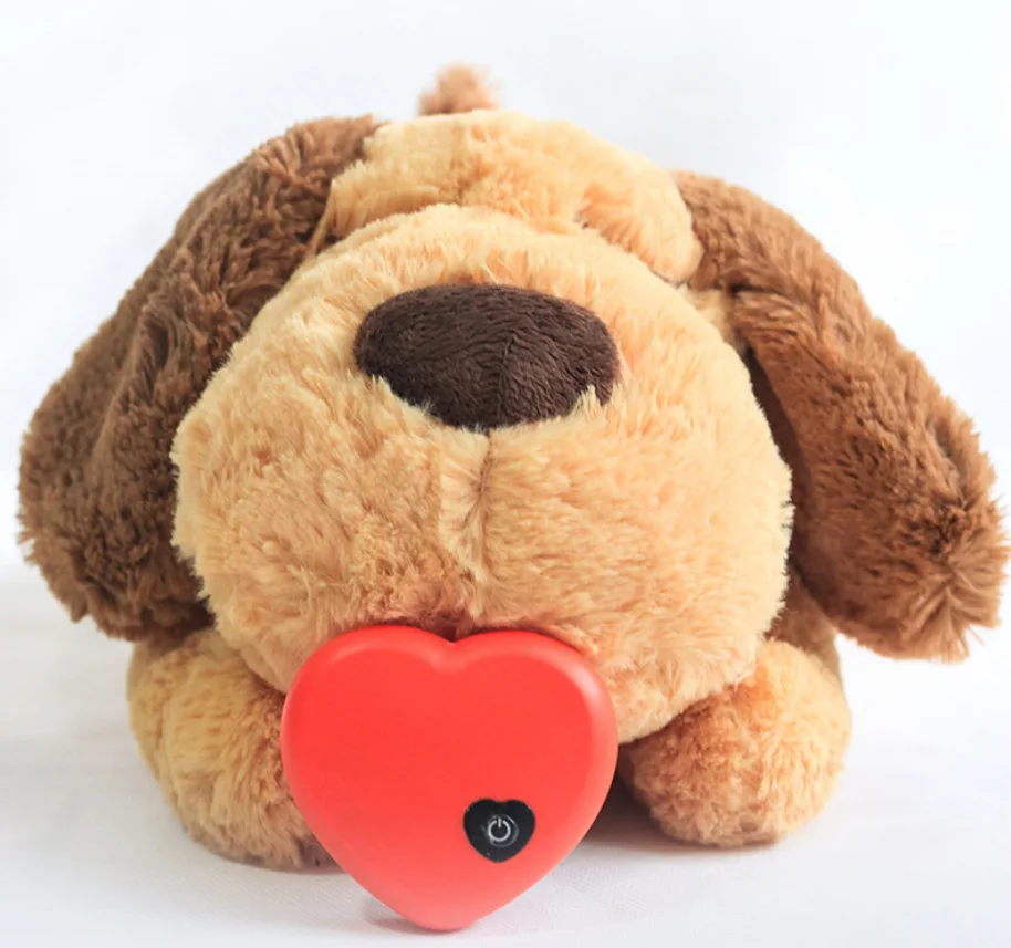 

Plush Heartbeat Puppy Behavioral Training Toy Plush Pet Snuggle Anxiety Relief Sleep Aid Doll Durable Dog Chew Toys For Chewers