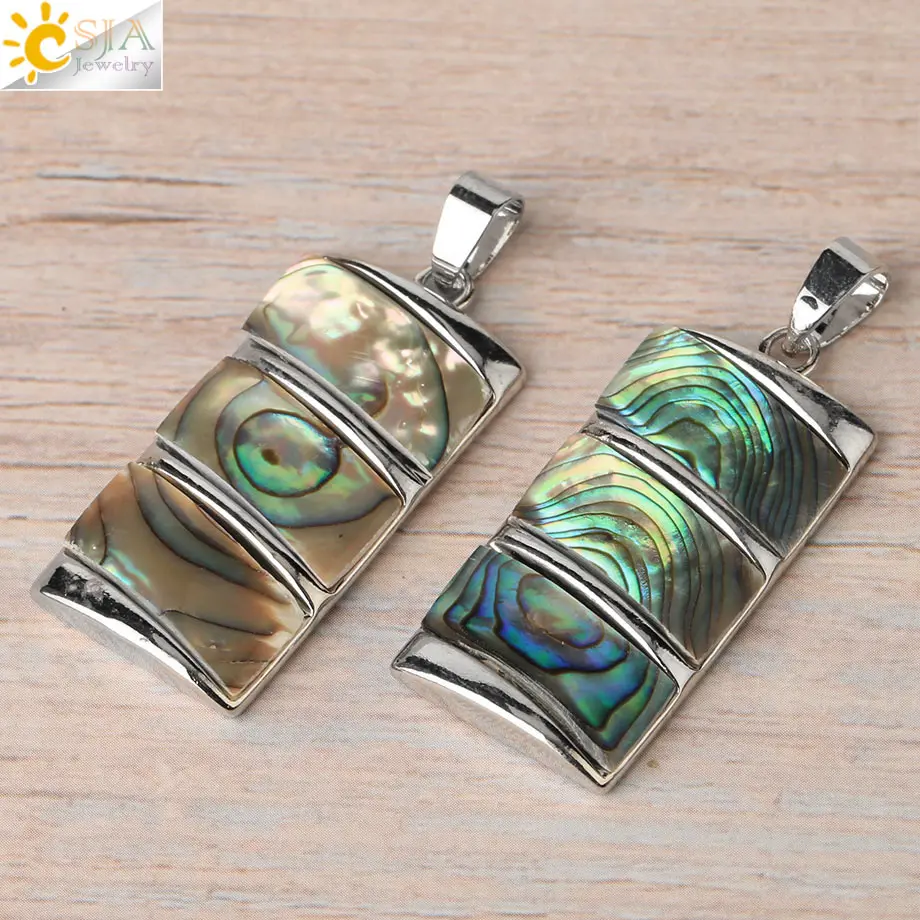 Женское и мужское ожерелье CSJA природное разноцветное искусственное