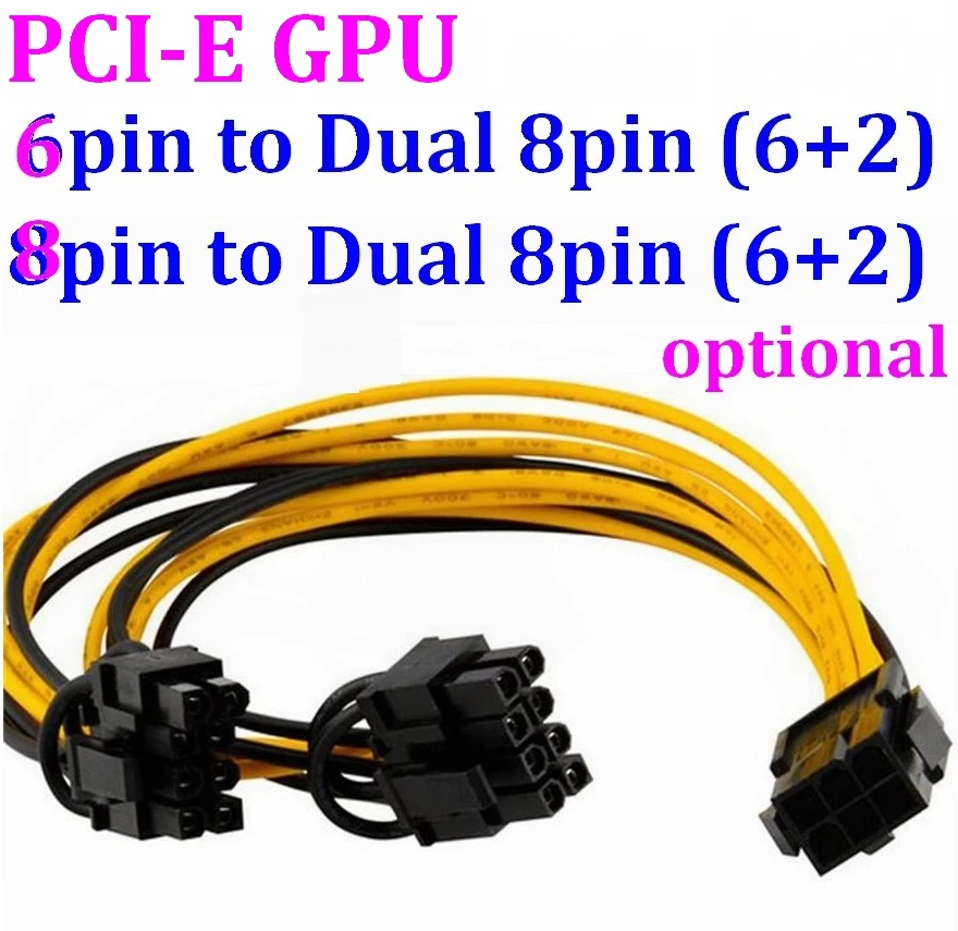 GPU Molex 6pin / 8pin PCI Express 2 x двойной PCIe (6 + 2) 8 штыревой материнская плата Графика видео