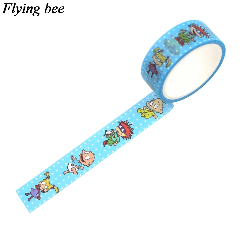 Забавная мультяшная аниме Васи лента Flyingbee 15 мм x 5 м бумажная декоративная