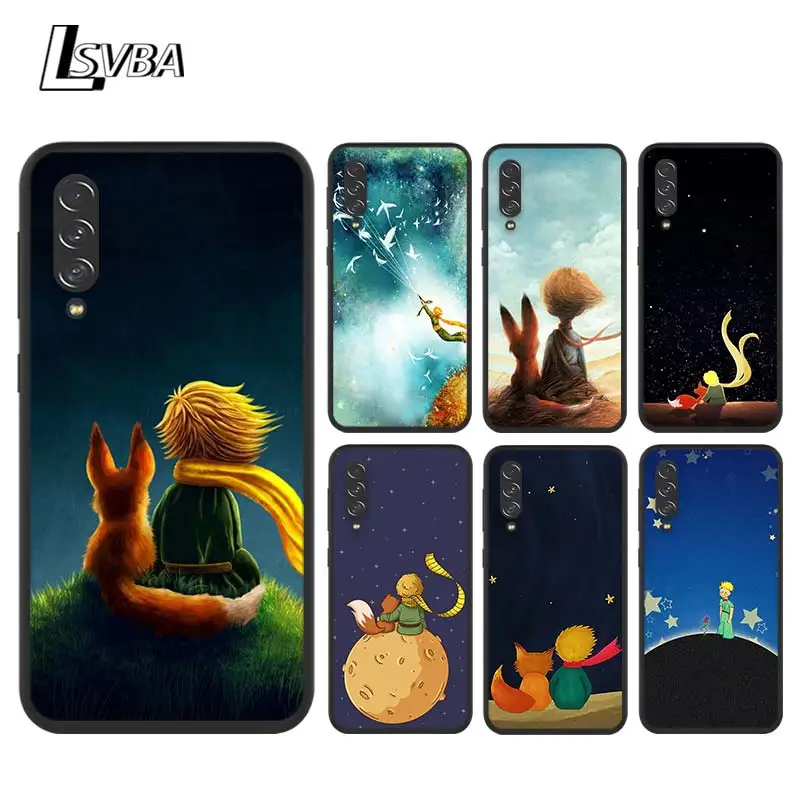 

The Little Prince with fox For Samsung Galaxy A90 A80 A70 S A60 A50S A30 S A40 S A2 A20E A20 S A10S A10 E Black Soft Phone Case