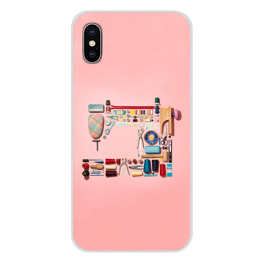 Прозрачный мягкий чехол сумка с рисунком для швейной машинки Huawei G7 G8 P7 P8 P9 P10 P20 P30