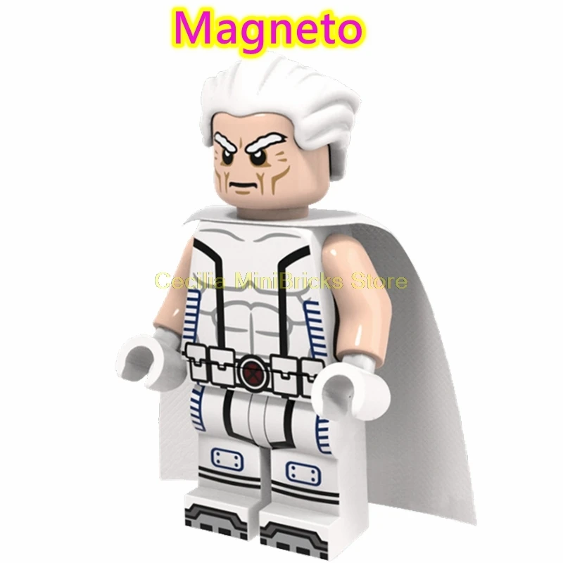 Magneto X-men Марвел Росомаха Жан Грей проф X Магнето Apocalypse Rogue Thanos строительные блоки игрушки для детей - Цвет: Magneto
