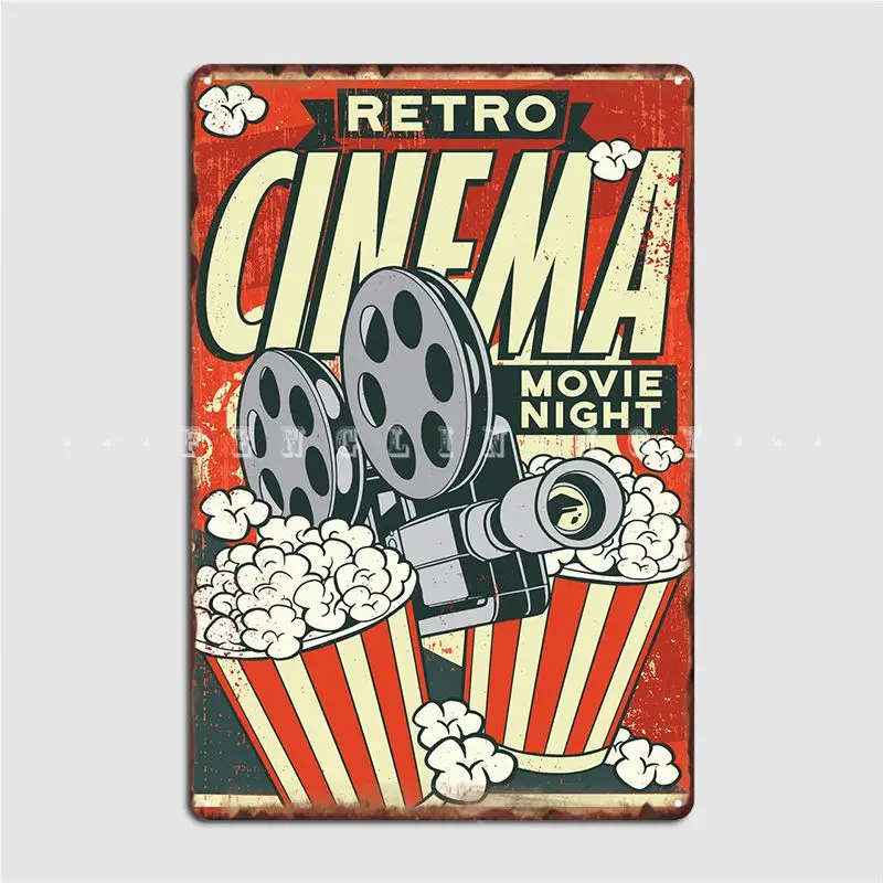 

Металлический плакат в стиле ретро-кинотеатра, забавный Настенный декор для кинотеатра, гаража, гостиной, оловянные плакаты