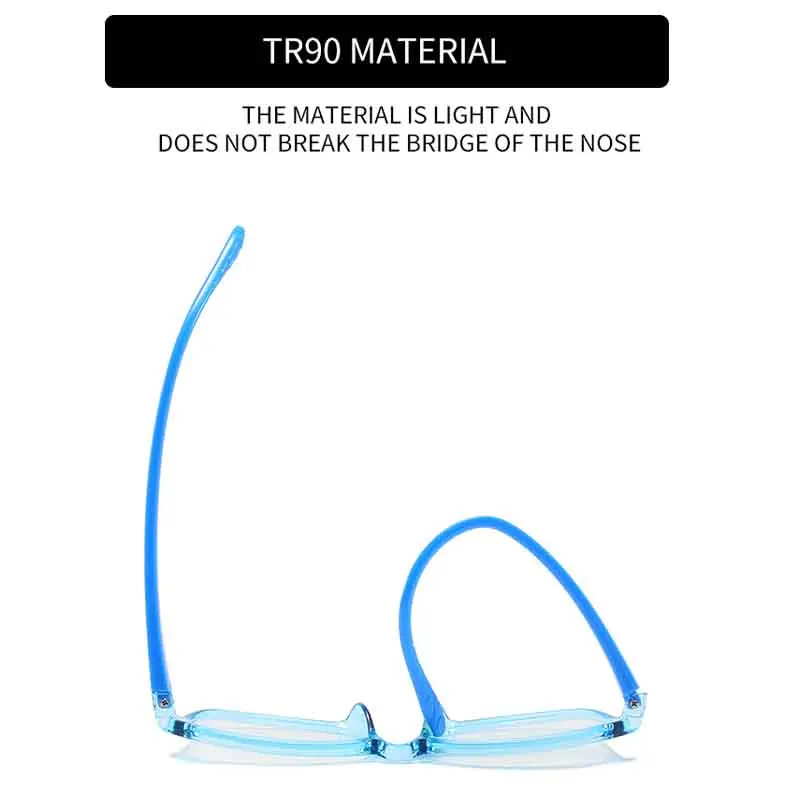 Детские Нескользящие носки-синий светильник Новые квадратные очки Рамка TR90