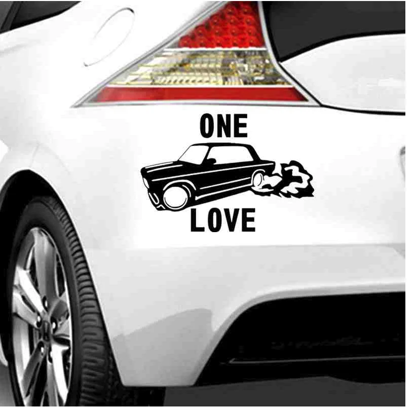 12*17 6 см Автомобильная наклейка one love для ваз Лада 2107 Наклейка Автомобильные