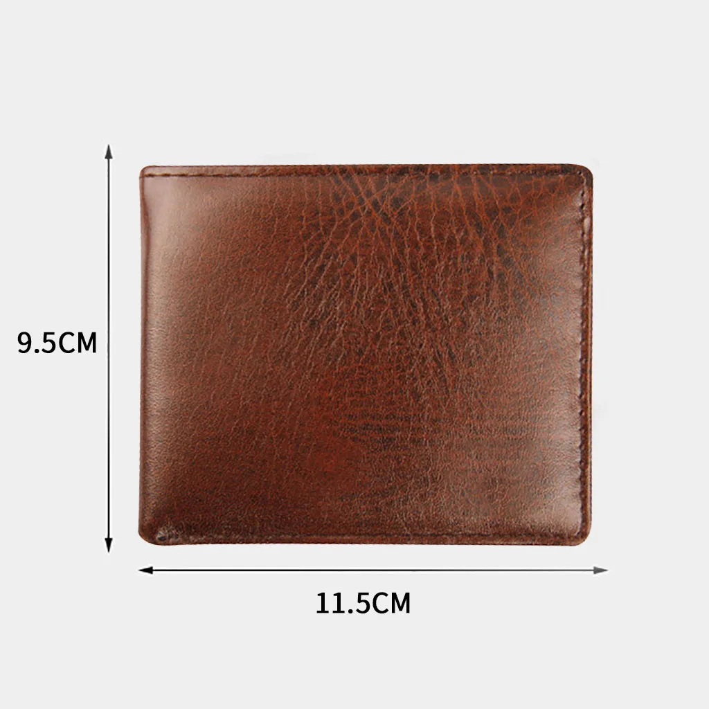 Кошелек мужской двойной из искусственной кожи модный бумажник для удостоверения