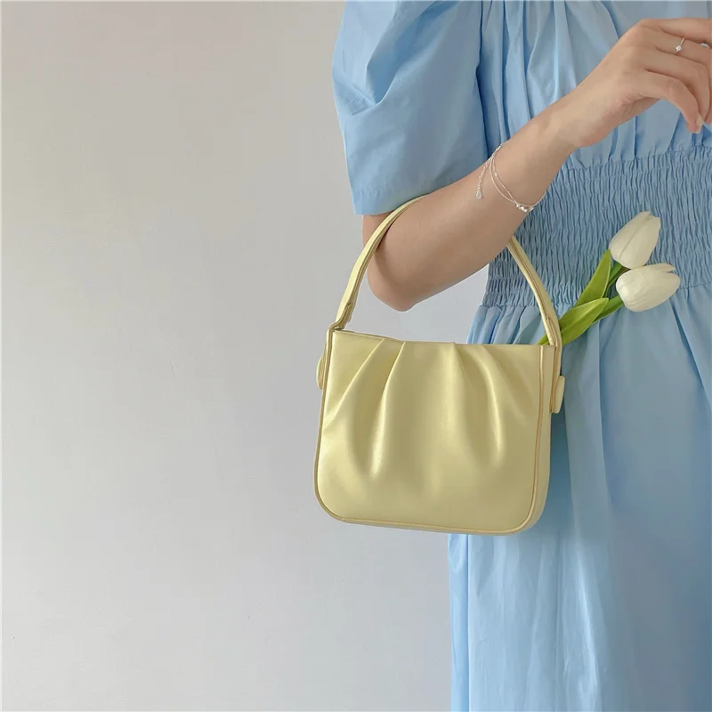 

Элегантный женский кошелек, сумки из мягкой искусственной кожи на цепочке, сумки на плечо для женщин, модная женская летняя плиссированная ...