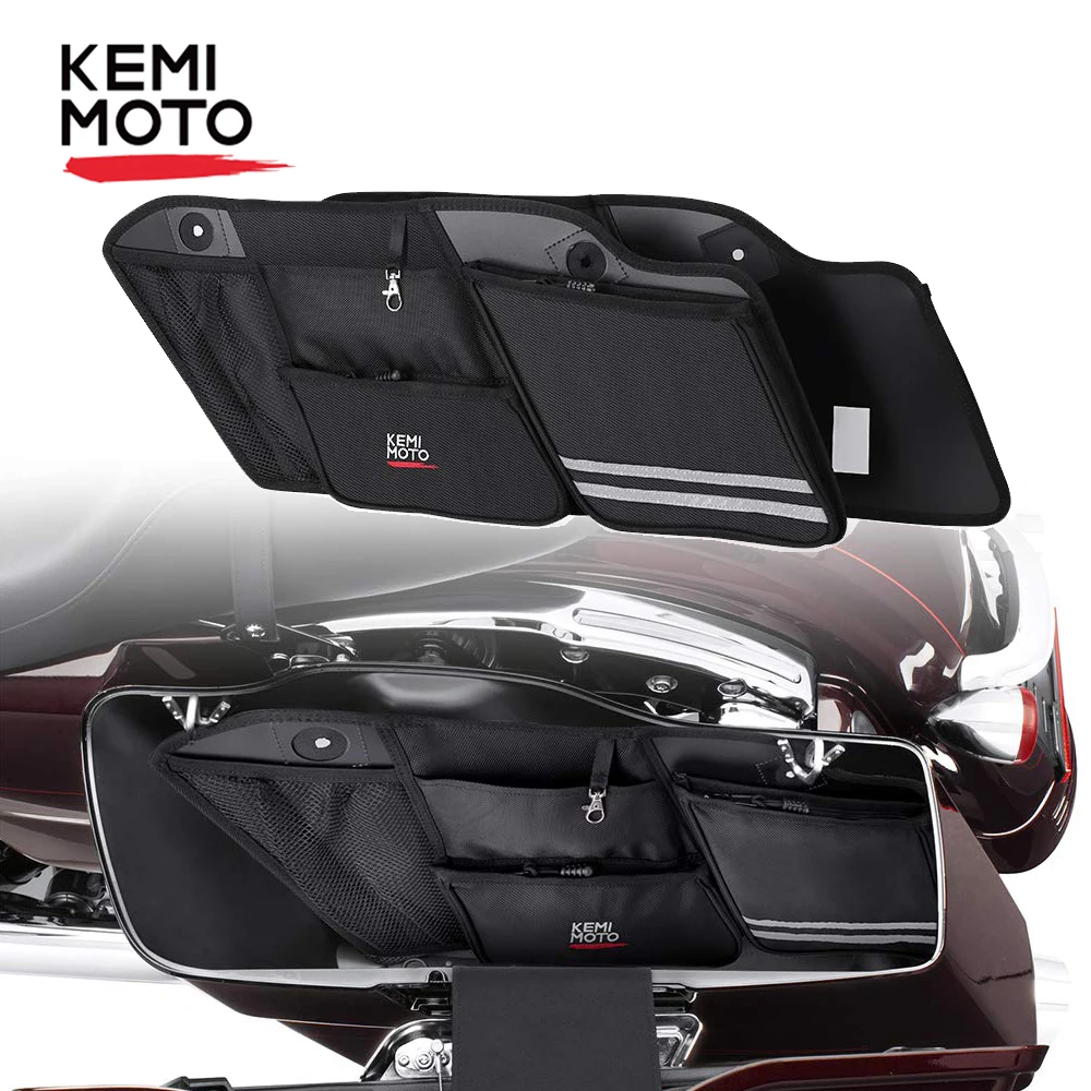 KEMiMOTO 1 пара сумки Органайзер для 1993 2013 дорожный скользящий Electra Glide Street Road King