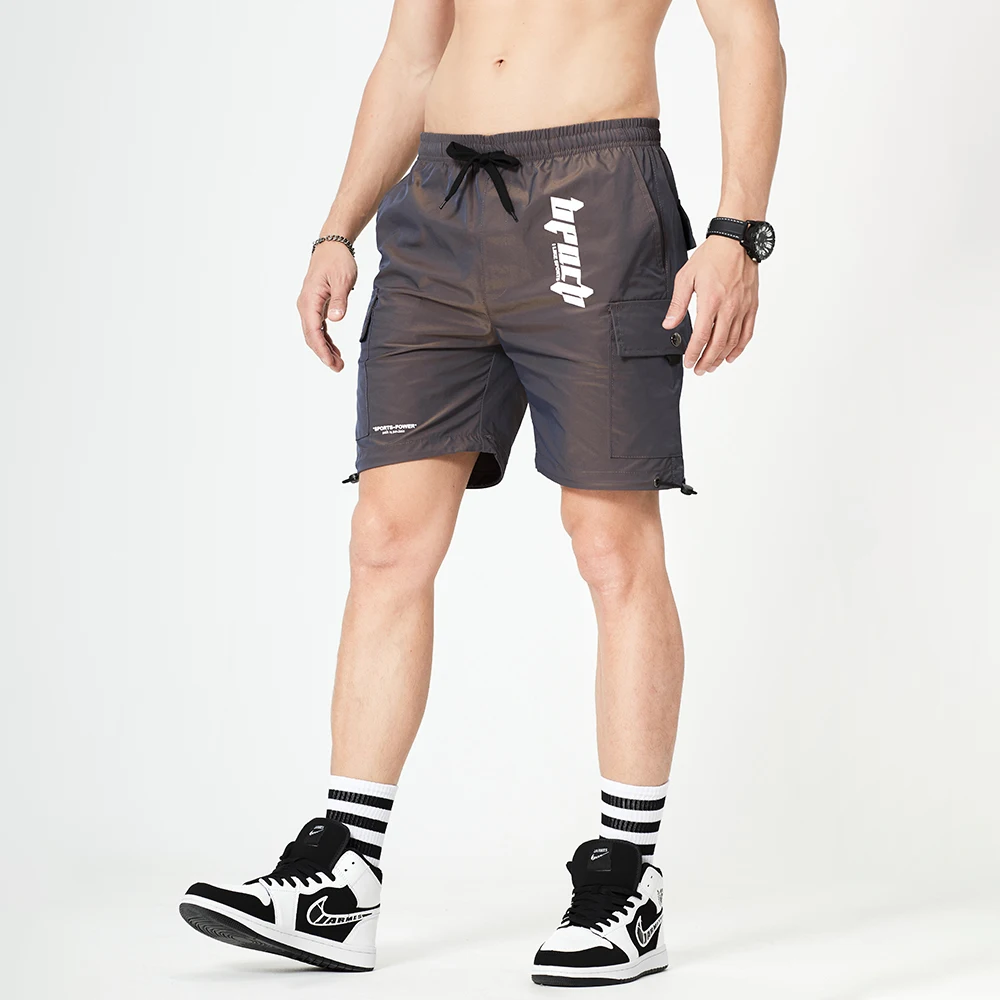 

2021 summer men's new loose trend sports shorts youth simple shorts drawstring five-point pants men