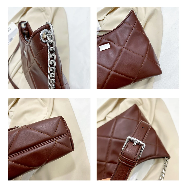 

New Style PU Lseather Sluxury Handbag Lady Packet Designer Bag Plaid Pattern Shoulder Pack High Quality Casual Diagonal Bags