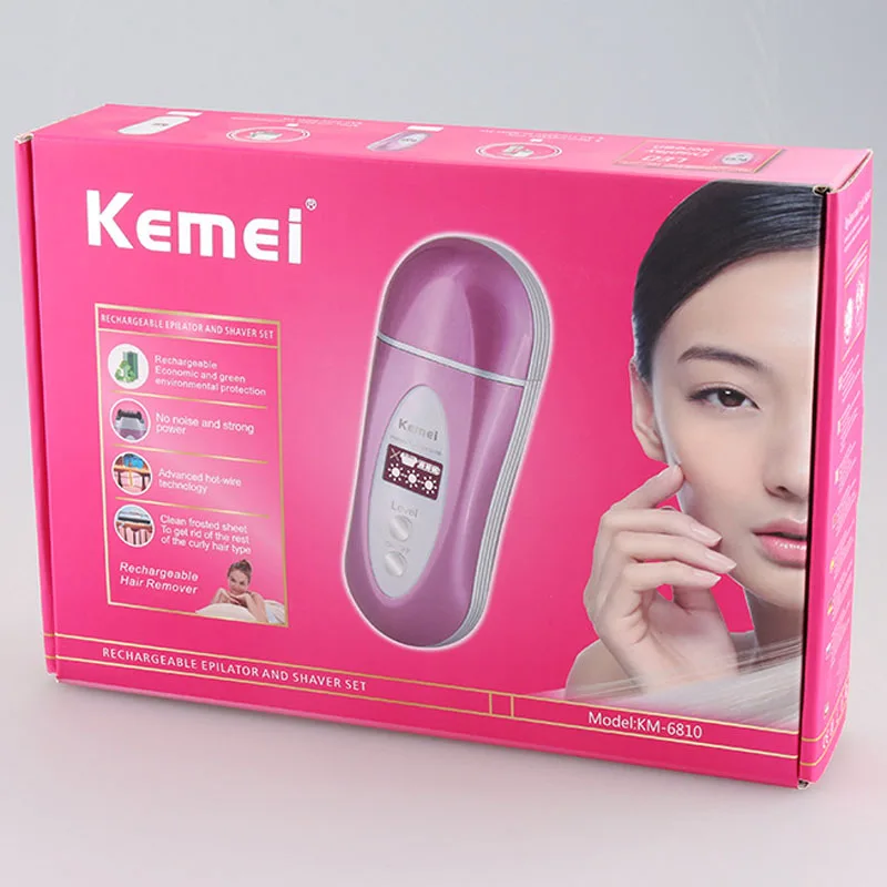 

Kemei Electric Shaver KM-6810 Electric Infrared Epilator Razor Full Body Epilator Epilator Rechargeable