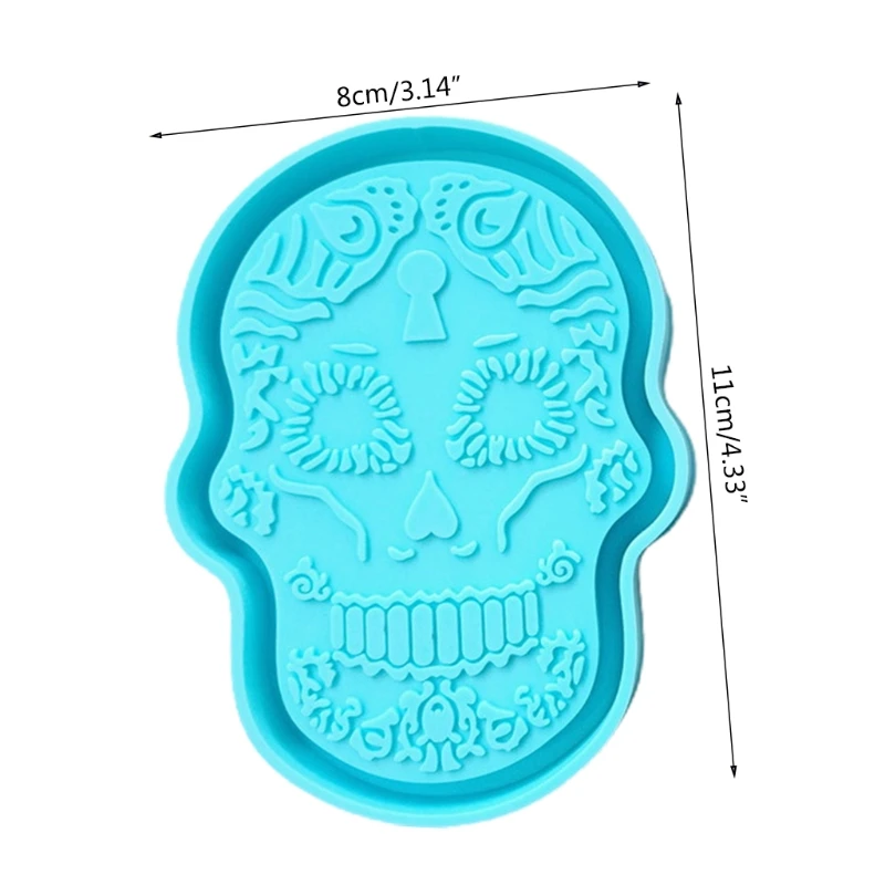 

Resin Molds DIY Skull Head Shape Tray Mold Resin Skull Hand Silicone Tray Mold