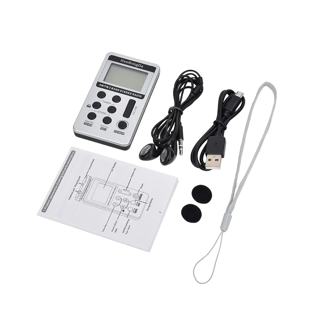 Универсальный мини-радио Портативный AM/FM двухдиапазонный стерео карманный