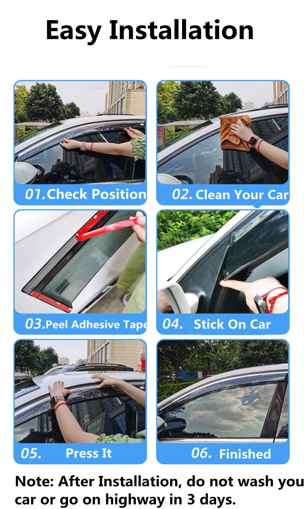 4Pcs/Set Car Window Wind Deflectors Tinted Awning Shield Rain Sun Snow Shelters For Kia Sportage 2005 2006 2007 2008 2009 2010 - купить по