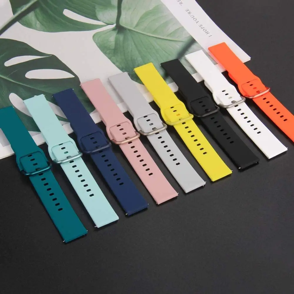 20mm Strap for Samsung Galaxy watch 5 pro 45mm 4 44mm accessories Active 2 silicone bracelet correa HUAWEI GT 2 3 42mm band