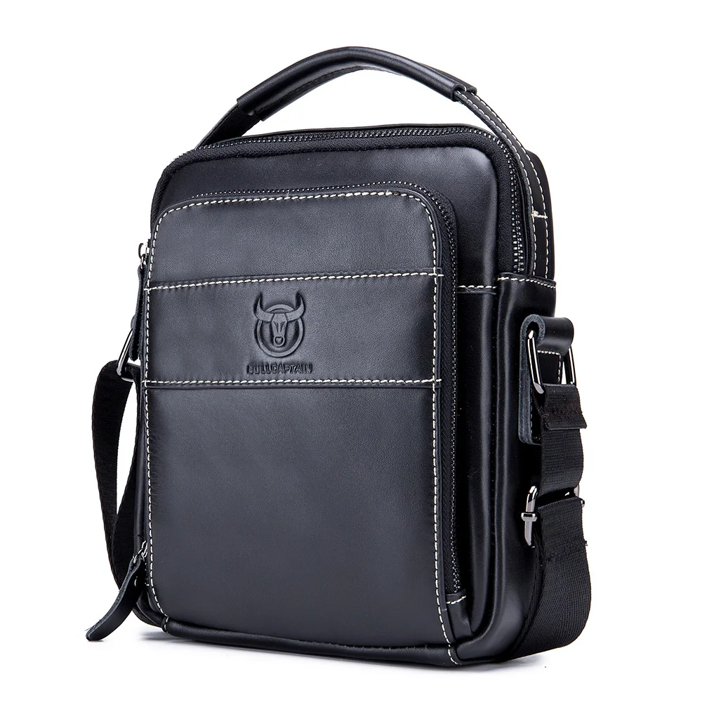 Сумка на плечо мужская из натуральной кожи винтажный мессенджер молнии повседневный саквояж кросс боди 100%| |