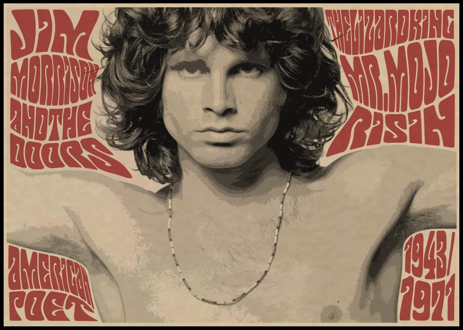 ВИНТАЖНЫЙ ПЛАКАТ домашний декор двери Jim Morrison крафт-рок плакат, плакат в стиле ретро рок-группа Музыка Звезды Плакаты на стену, изображения 1002 - Цвет: 25