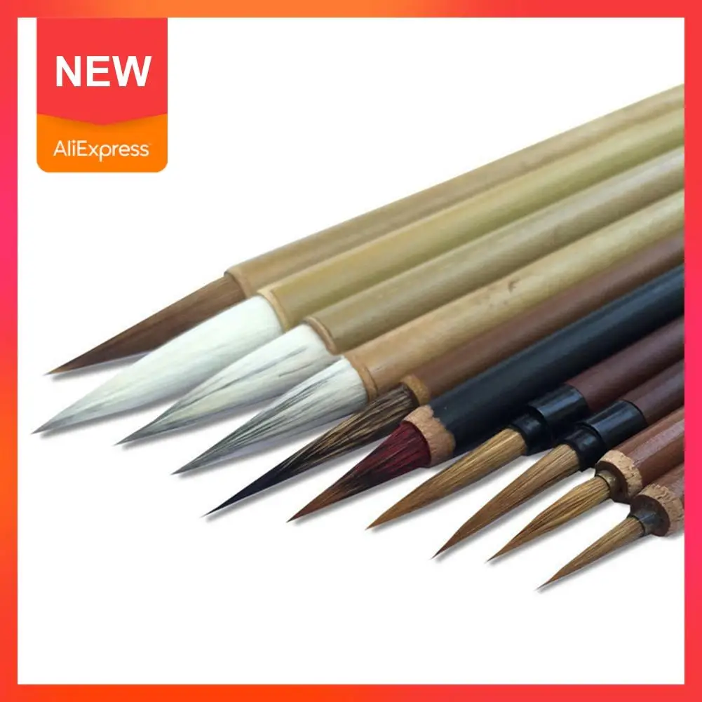 

1set (10pcs Brush +1pc Pen Curtain) Chinese Bamboo Calligraphy Tool Set Brush Writing Art Calligraphy Brushes Supplies Ink N7E7
