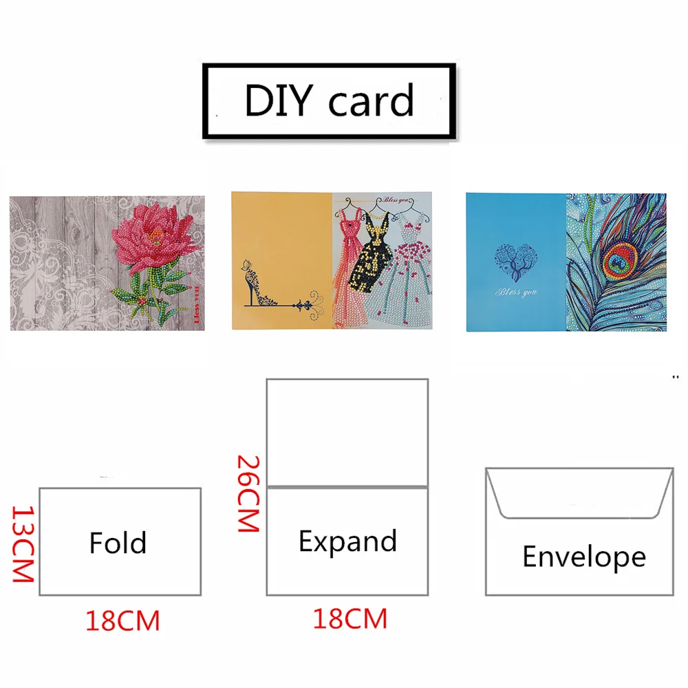 5D DIY алмазная живопись открытка специальная форма день рождения фестиваль карта