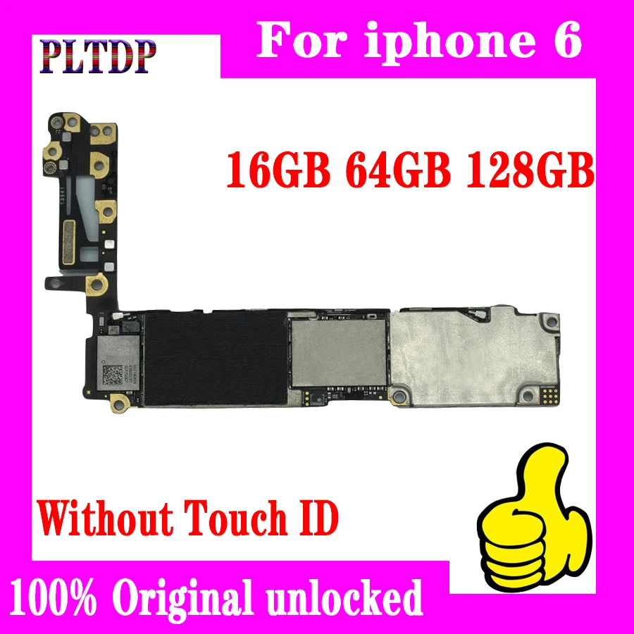 Заводская разблокированная материнская плата для iPhone 6 4 7 дюйма с/без Touch ID