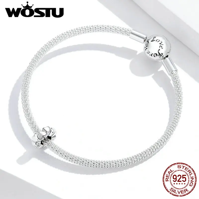 WOSTU 2020 лето новый 100% бусины из стерлингового серебра 925 Сердце к сердцу Висячие