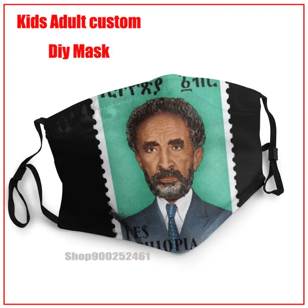 

Haile Selassie Jah Rastafari Reggae DIY mascarilla harry mask washable reusable face mask mouth mask with design funny