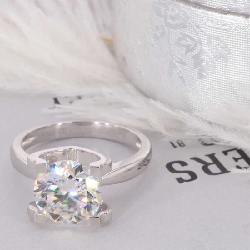 Женское кольцо с муассанитом 3 карата муассанитом|Кольца| |