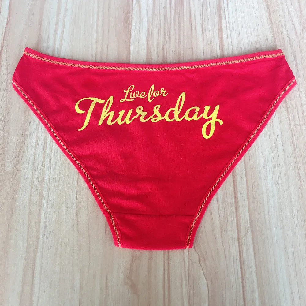 7 Pcs/lot Ladies Weeks Underwear Lingerie Femme Cotton Sexy Panties For Women Briefs Letter Low Waist Underpants Female Pantys