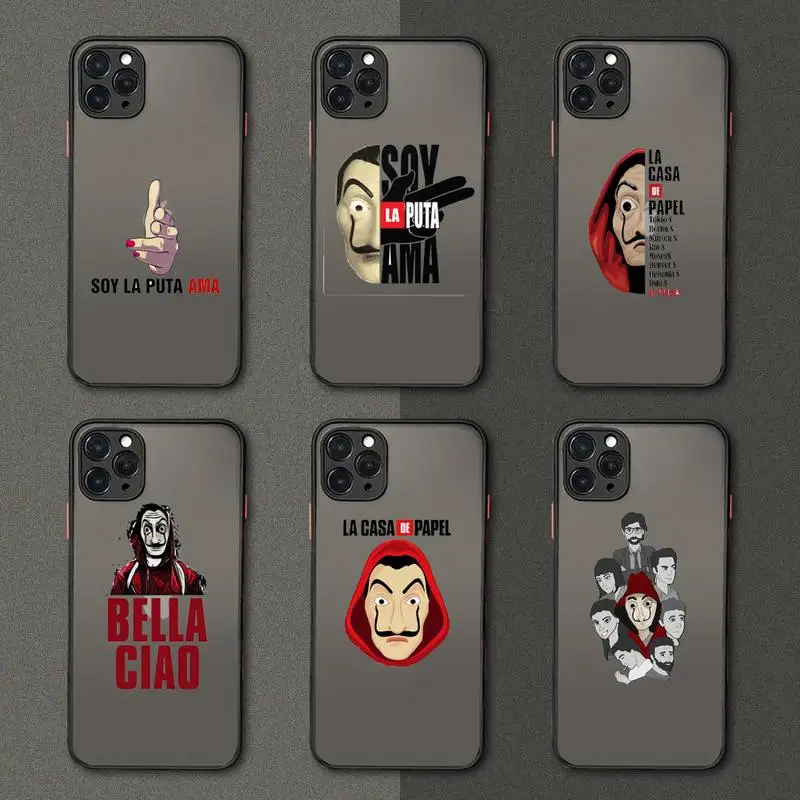 

la casa de papel Spanish TV series Phone Case matte transparent For iphone 7 8 11 12 plus mini x xs xr pro max cover