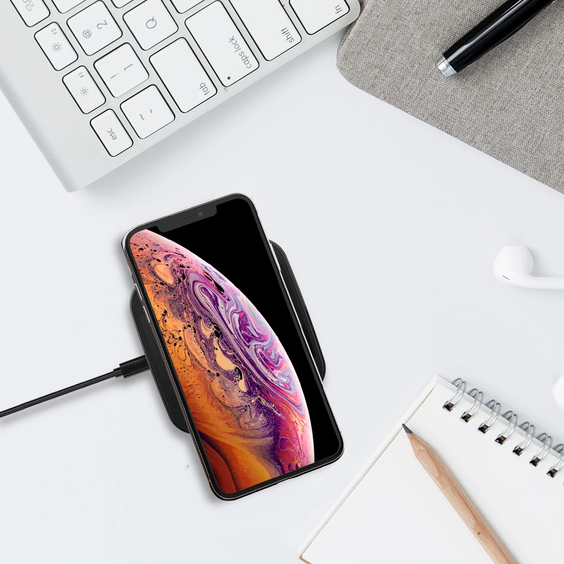 CHOETECH Беспроводное зарядное устройство для iPhone 11 X iPhone 8 Plus 10 Вт быстрое зарядное устройство для samsung Galaxy S9+ S9 S8+ Note 8 S7 S6 Edge+ pad