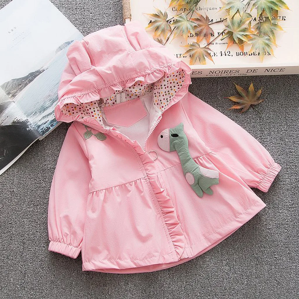 Autumn Winter Coat Jackets Toddler Baby Kids Girls Cat Ear Cartoon Hooded Windproof Outwear Zipper Casual Clothes C24# |