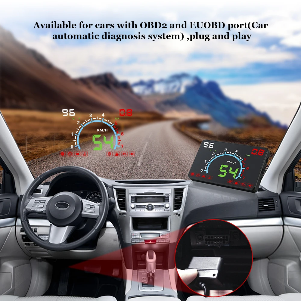 Новый E350 OBD2 автомобильный дисплей 5 8-дюймовый экран и воспроизведение