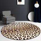 Современные круглые ковры с тигровым леопардовым принтом для кровати, гостиной, украшение, салонные коврики, коврики для ног, коврики, корзина, Подушка для стула