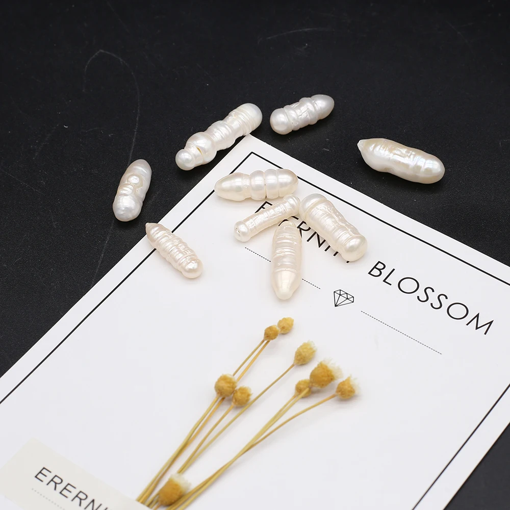 

Natural Freshwater Pearl Beads Irregular Oval Nonporous Loose Pearls For DIY Charm Bracelet Necklace Jewelry Accessories Making