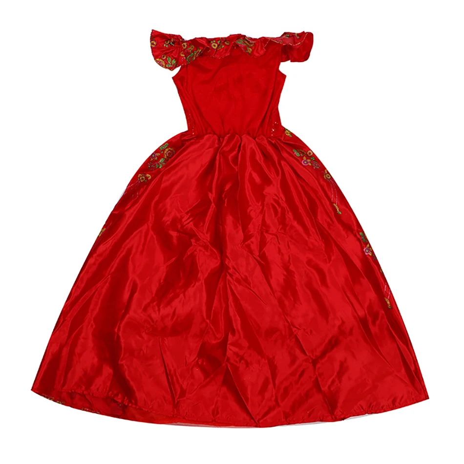 Girl Classic Princess Elena Red Cosplay Costume Kids of Avalor Dress Children Sleeveless Party Halloween Ball Gown Outfits | Детская