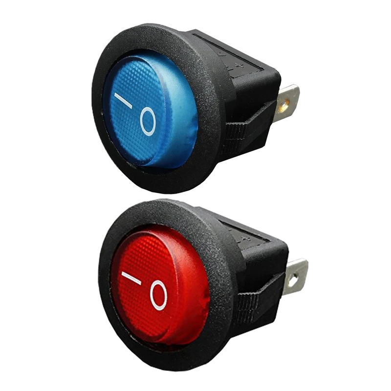 

2 шт. 12 в 16 а светодиодный биполярный переключатель вкл./выкл. SPST для автомобиля мотоцикла лодки-синий и красный