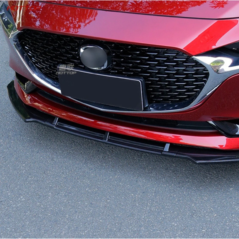 Ярко черный Комплект переднего бампера для губ спойлер 2020 Mazda 3 Sedan Axela Внешние